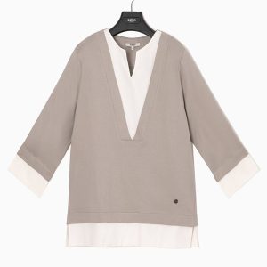 تیشرت زنانه هالین 10071172 رنگ: خاکی KHAKI BLACK
